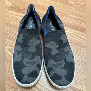 Rothy's The Original Slip On Sneakers in Gray Camo Print